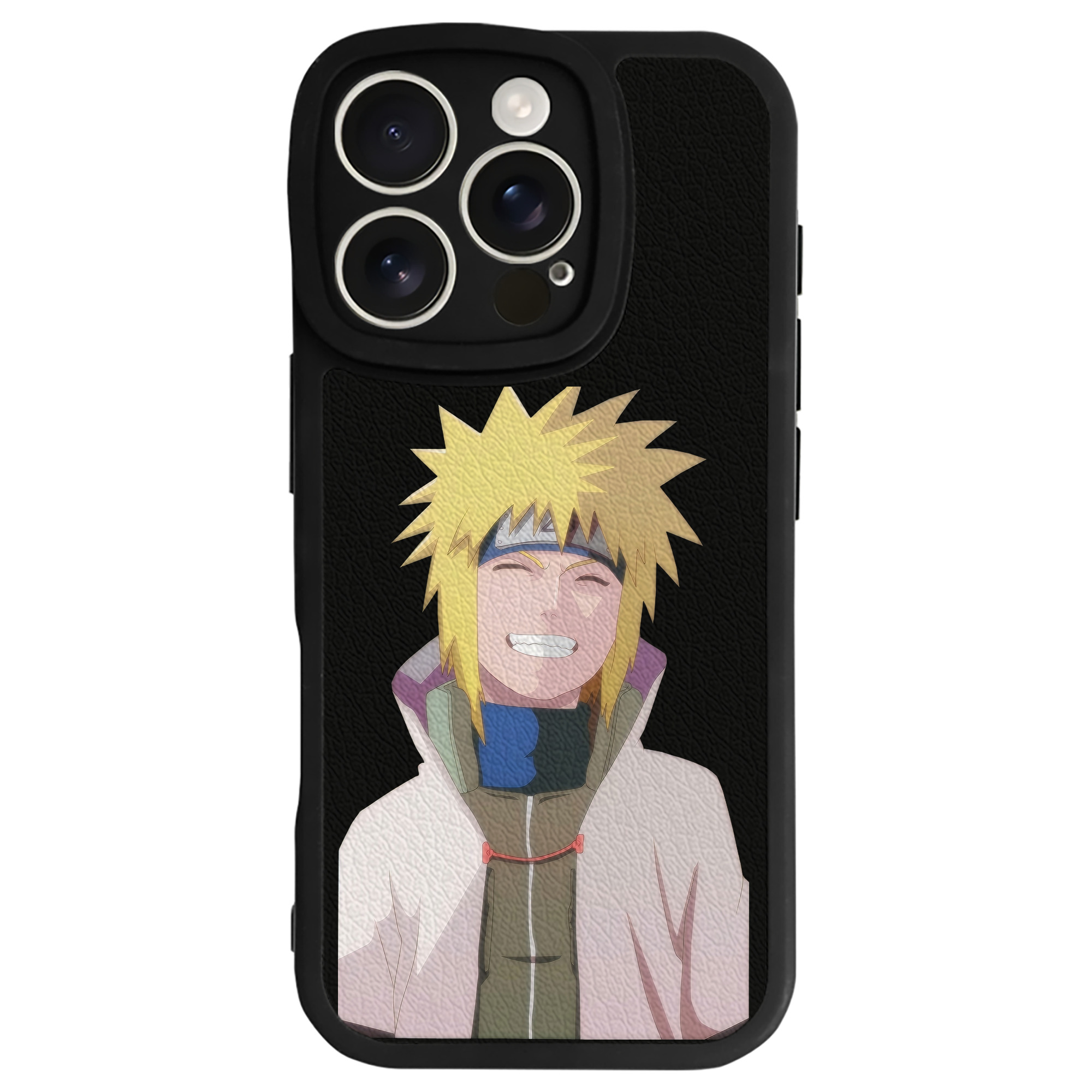 （画像用） NARUTO -ナルト- 波風 ミナト Namikaze Minato 【iPhone 16シリーズ対応】シリコンスマホケース（レザー調） 材質：シリコン